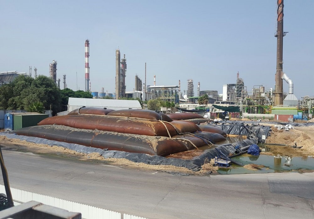 ניקוי מאגר שפכים במפעל חיפה כימיקלים צפון